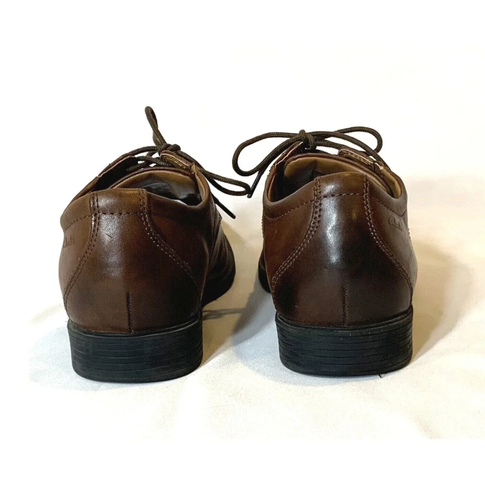 Clarks Shoes Mens 8.5 Oxfords Leather Brown Tan Extreme Comfort‎ Orthotic Insole